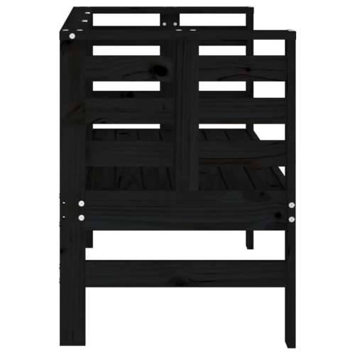 Vrtna klupa crna 111,5 x 53 x 71 cm od masivne borovine - Crna boja bora 1 Cijena