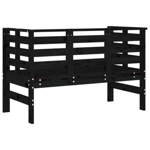 Vrtna klupa crna 111,5 x 53 x 71 cm od masivne borovine - Crna boja bora 1 Cijena