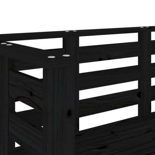 Vrtna klupa crna 111,5 x 53 x 71 cm od masivne borovine - Crna boja bora 1 Cijena