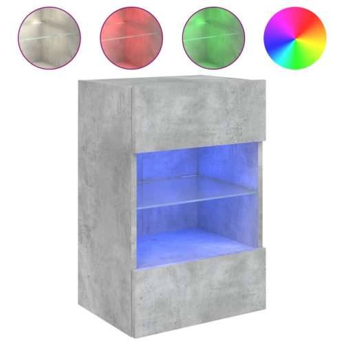 Zidni TV ormarići LED 2 kom boja betona 40x30x60,5 cm - Beton siva 2 40 cm Cijena