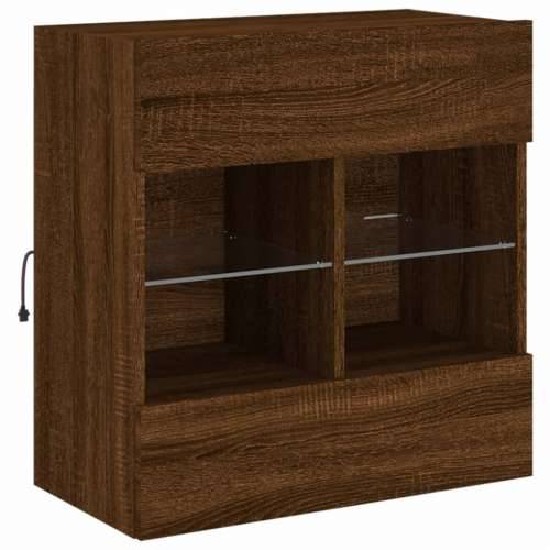Zidni TV ormarić s LED svjetlima boja hrasta 58,5x30x60,5 cm - Smeđi hrast 1 58.5 cm Cijena
