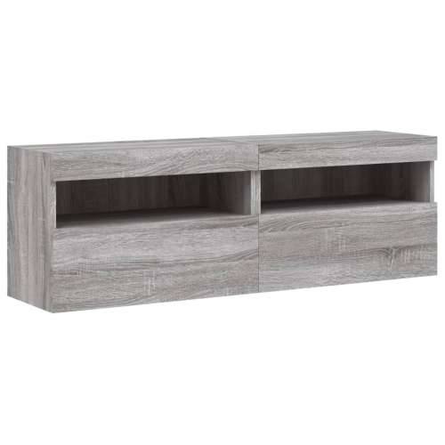 Zidni TV ormarići LED 2 kom siva boja hrasta 60x30x40 cm - Sivi hrast sonoma 2 60 cm Cijena