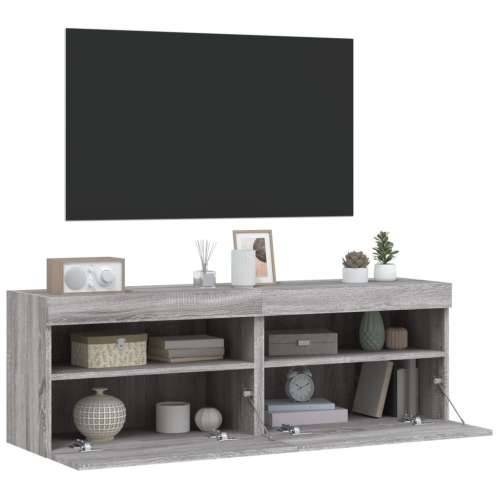 Zidni TV ormarići LED 2 kom siva boja hrasta 60x30x40 cm - Sivi hrast sonoma 2 60 cm Cijena