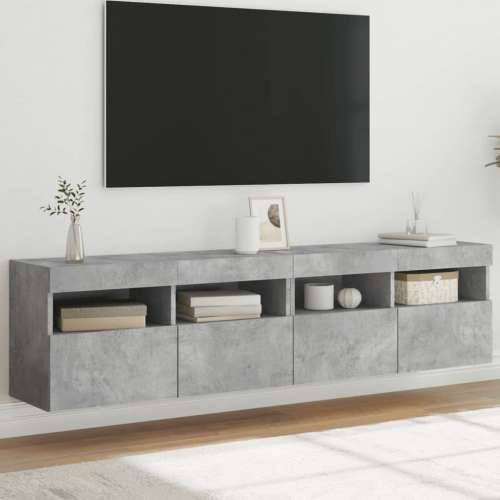 Zidni TV ormarići LED 2 kom boja betona 80x30x40 cm - Beton siva 2 80 cm Cijena