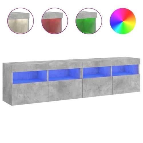 Zidni TV ormarići LED 2 kom boja betona 80x30x40 cm - Beton siva 2 80 cm Cijena