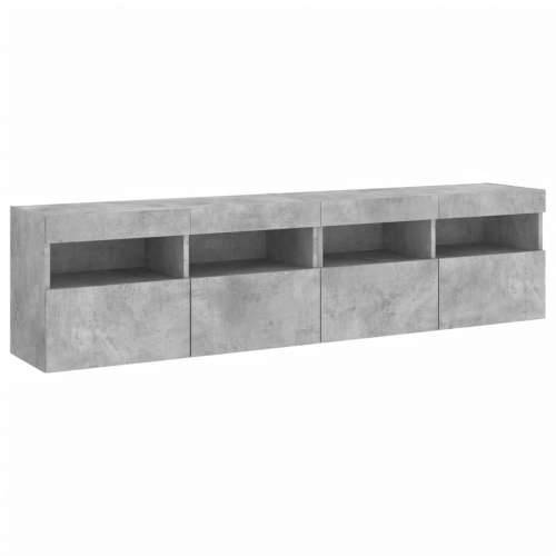 Zidni TV ormarići LED 2 kom boja betona 80x30x40 cm - Beton siva 2 80 cm Cijena