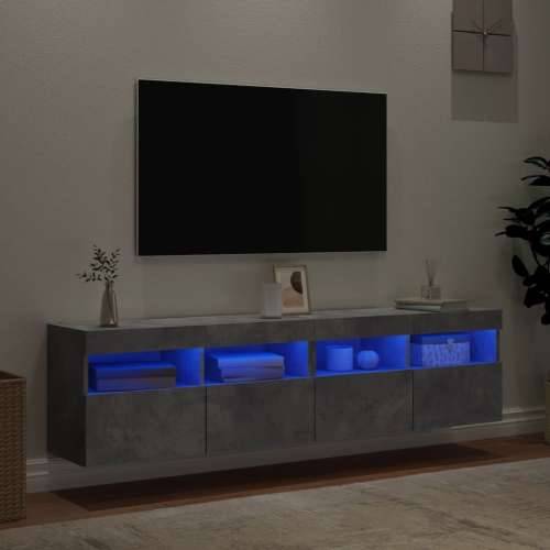 Zidni TV ormarići LED 2 kom boja betona 80x30x40 cm - Beton siva 2 80 cm Cijena