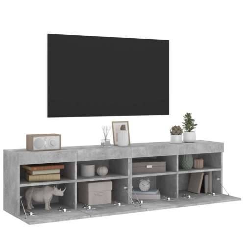Zidni TV ormarići LED 2 kom boja betona 80x30x40 cm - Beton siva 2 80 cm Cijena