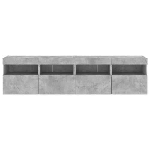 Zidni TV ormarići LED 2 kom boja betona 80x30x40 cm - Beton siva 2 80 cm Cijena