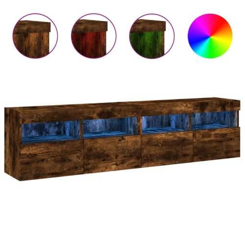 Zidni TV ormarići LED 2 kom boja hrasta 80x30x40 cm - Dimljeni hrast 2 80 cm Cijena