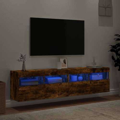 Zidni TV ormarići LED 2 kom boja hrasta 80x30x40 cm - Dimljeni hrast 2 80 cm Cijena
