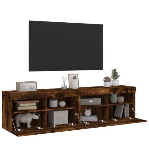 Zidni TV ormarići LED 2 kom boja hrasta 80x30x40 cm - Dimljeni hrast 2 80 cm Cijena