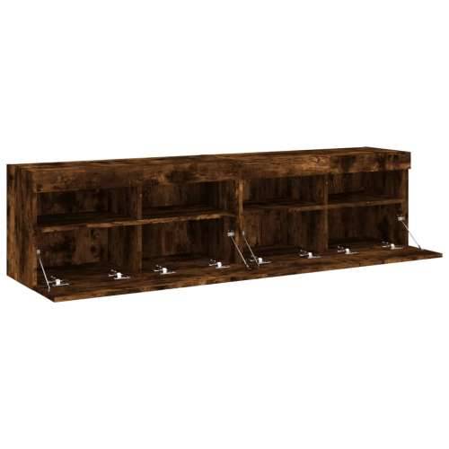 Zidni TV ormarići LED 2 kom boja hrasta 80x30x40 cm - Dimljeni hrast 2 80 cm Cijena