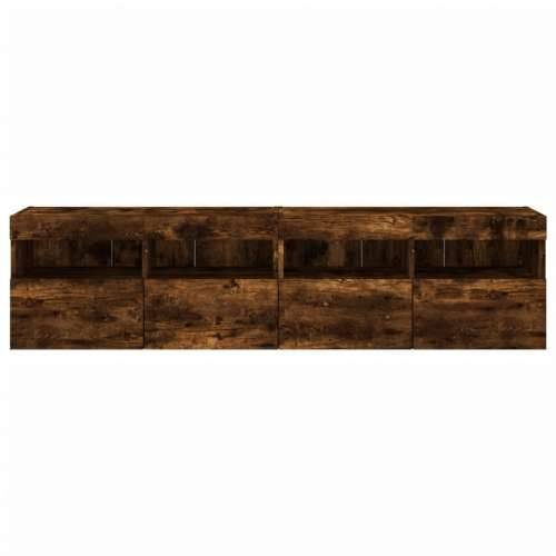 Zidni TV ormarići LED 2 kom boja hrasta 80x30x40 cm - Dimljeni hrast 2 80 cm Cijena