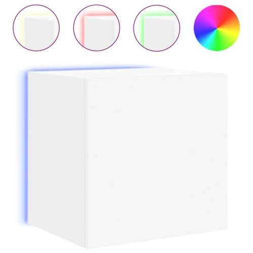 Zidni TV ormarić s LED svjetlima bijeli 40,5 x 35 x 40 cm - Bijela 40.5 x 35 x 40 cm 1 Cijena