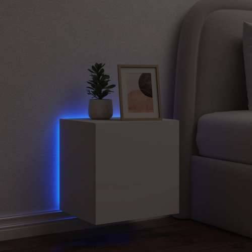 Zidni TV ormarić s LED svjetlima bijeli 40,5 x 35 x 40 cm - Bijela 40.5 x 35 x 40 cm 1 Cijena