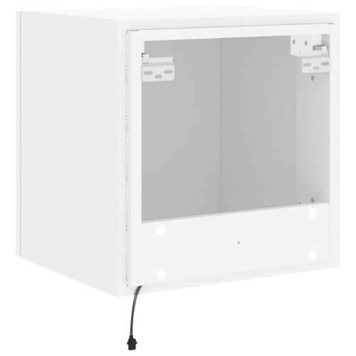 Zidni TV ormarić s LED svjetlima bijeli 40,5 x 35 x 40 cm - Bijela 40.5 x 35 x 40 cm 1 Cijena