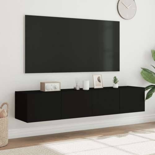 Zidni TV ormarići s LED svjetlima 2 kom crni 80x35x31 cm - Crna 80 x 35 x 31 cm 2 Cijena