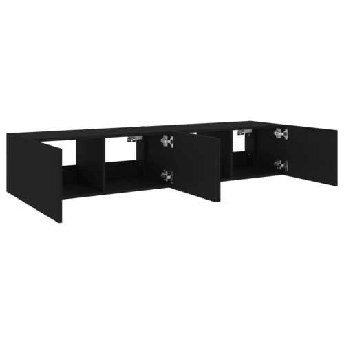 Zidni TV ormarići s LED svjetlima 2 kom crni 80x35x31 cm - Crna 80 x 35 x 31 cm 2 Cijena