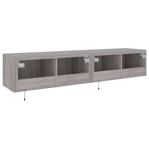 Zidni TV ormarići LED 2 kom siva boja hrasta 80x35x31 cm - Sivi hrast sonoma 80 x 35 x 31 cm 2 Cijena
