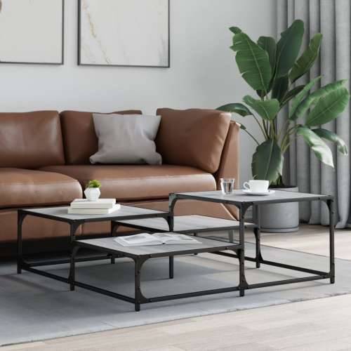 Stolić za kavu boja hrasta 107x107x40 cm konstruirano drvo - Sivi hrast sonoma 107 x 107 x 40 cm 1 Cijena