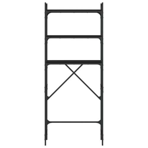Polica za perilicu rublja crne 67x25x163 cm drvena - Crna 1 Cijena
