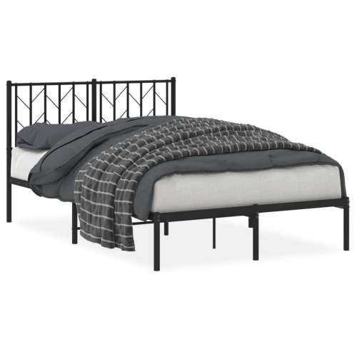 Metalni okvir za krevet s uzglavljem crni 120x190 cm - Crna 120 x 190 cm s uzglavljem Cijena