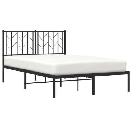 Metalni okvir za krevet s uzglavljem crni 120x190 cm - Crna 120 x 190 cm s uzglavljem Cijena