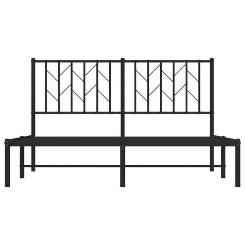 Metalni okvir za krevet s uzglavljem crni 135x190 cm - Crna 135 x 190 cm s uzglavljem Cijena