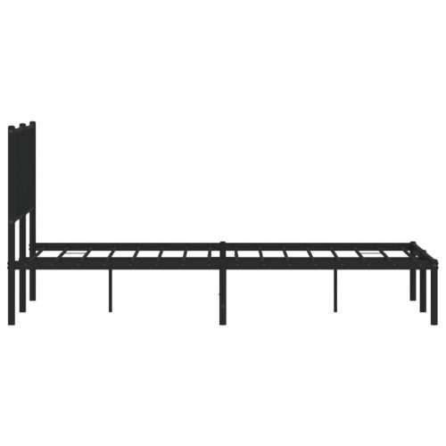Metalni okvir za krevet s uzglavljem crni 135x190 cm - Crna 135 x 190 cm s uzglavljem Cijena