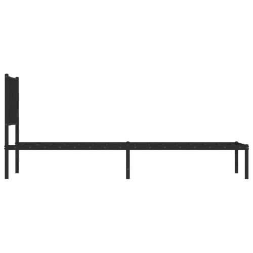 Metalni okvir za krevet s uzglavljem crni 80x200 cm Crna 80 x 200 cm s uzglavljem Cijena