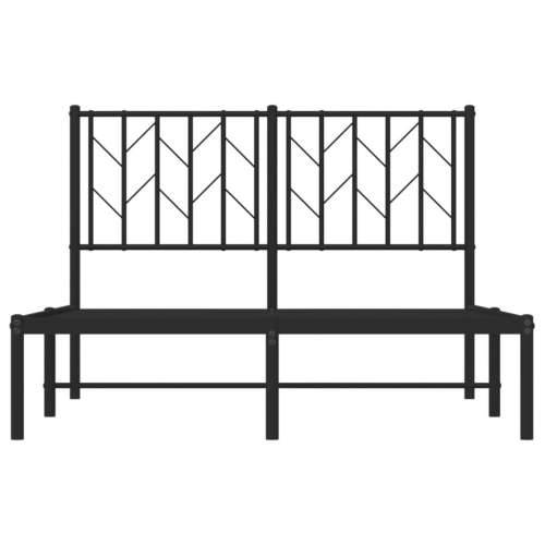 Metalni okvir za krevet s uzglavljem crni 120x200 cm - Crna 120 x 200 cm s uzglavljem Cijena