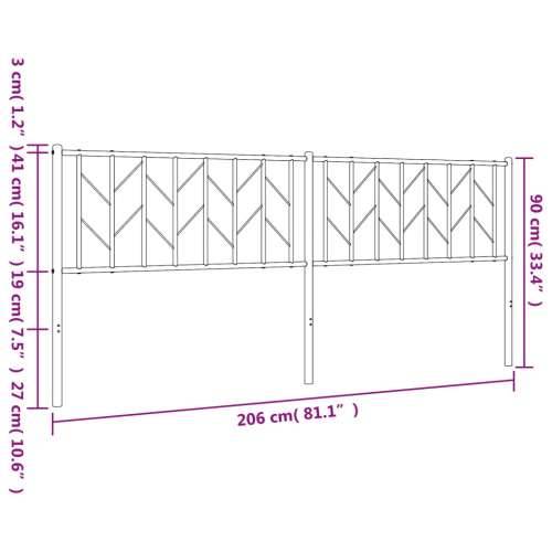 Metalno uzglavlje crno 200 cm Crna 200 cm 1 Cijena