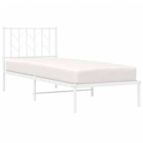 Metalni okvir za krevet s uzglavljem bijeli 80x200 cm - Bijela 80 x 200 cm s uzglavljem Cijena