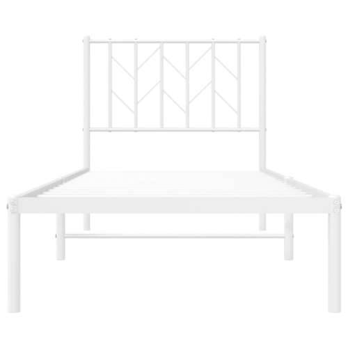 Metalni okvir za krevet s uzglavljem bijeli 80x200 cm - Bijela 80 x 200 cm s uzglavljem Cijena