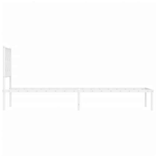 Metalni okvir za krevet s uzglavljem bijeli 80x200 cm - Bijela 80 x 200 cm s uzglavljem Cijena