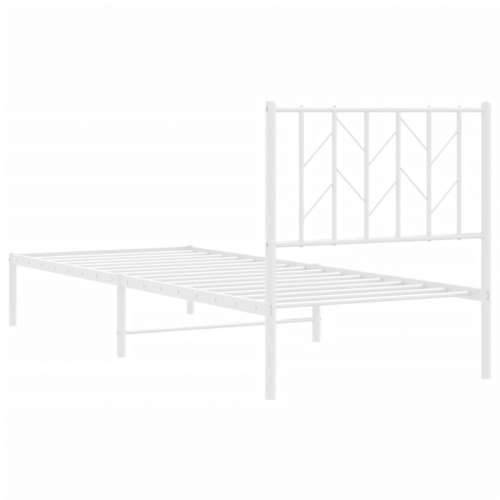 Metalni okvir za krevet s uzglavljem bijeli 80x200 cm - Bijela 80 x 200 cm s uzglavljem Cijena