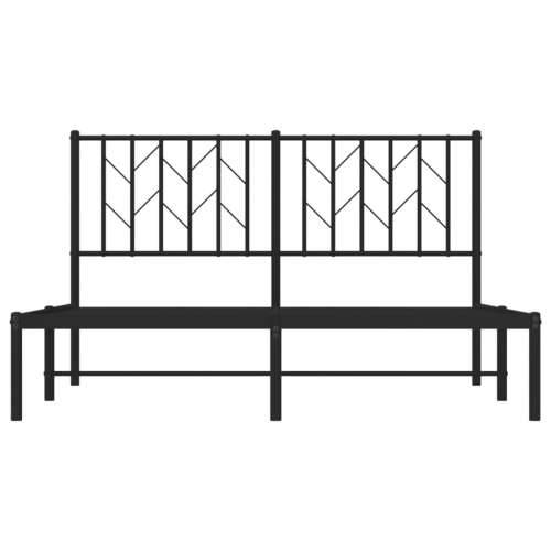 Metalni okvir za krevet s uzglavljem crni 140x200 cm - Crna 140 x 200 cm s uzglavljem Cijena