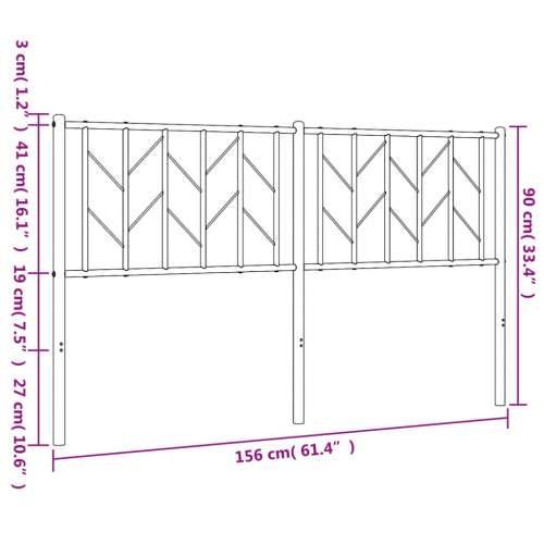 Metalno uzglavlje crno 150 cm - Crna 150 cm 1 Cijena