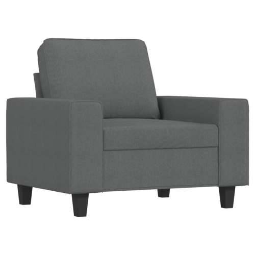 Fotelja s tabureom tamnosiva 60 cm od tkanine - Tamno siva Cijena