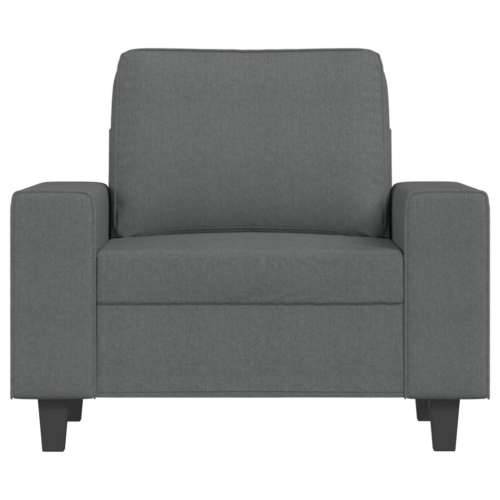 Fotelja s tabureom tamnosiva 60 cm od tkanine - Tamno siva Cijena