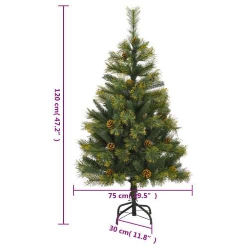 Umjetno božićno drvce sa šarkama i šiškama 120 cm - 120 cm 1 Osnovni Cijena
