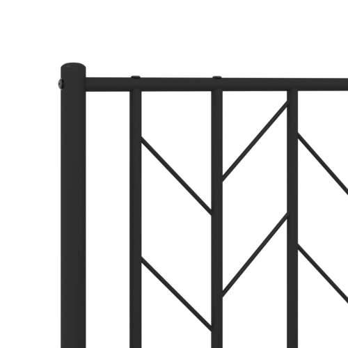 Metalni okvir za krevet s uzglavljem crni 90x200 cm Crna 90 x 200 cm s uzglavljem Cijena