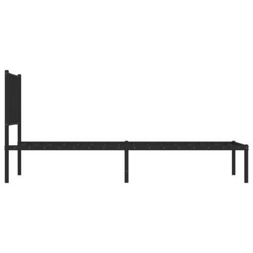 Metalni okvir za krevet s uzglavljem crni 100x200 cm - Crna 100 x 200 cm s uzglavljem Cijena