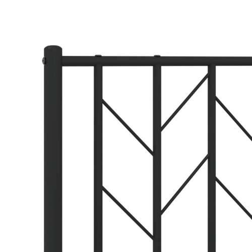 Metalni okvir za krevet s uzglavljem crni 100x200 cm - Crna 100 x 200 cm s uzglavljem Cijena