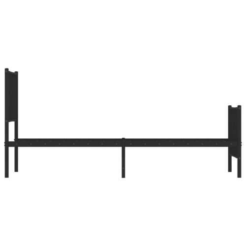 Metalni okvir kreveta uzglavlje i podnožje crni 75x190 cm - Crna 75 x 190 cm s uzglavljem i podnožjem Cijena