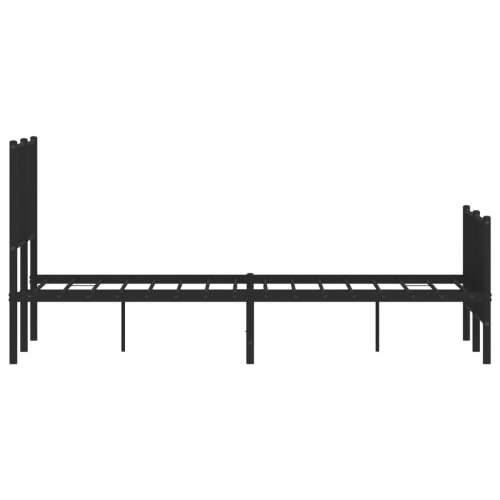 Metalni okvir kreveta uzglavlje i podnožje crni 120x200 cm Crna 120 x 200 cm s uzglavljem i podnožjem Cijena
