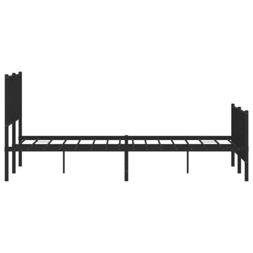 Metalni okvir kreveta uzglavlje i podnožje crni 160x200 cm - Crna 160 x 200 cm s uzglavljem i podnožjem Cijena