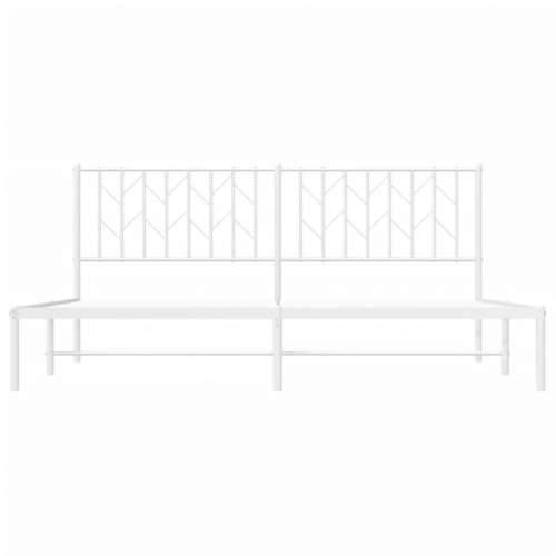 Metalni okvir za krevet s uzglavljem bijeli 183x213 cm Bijela 183 x 213 cm s uzglavljem Cijena