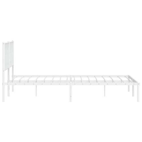 Metalni okvir za krevet s uzglavljem bijeli 200x200 cm - Bijela 200 x 200 cm s uzglavljem Cijena